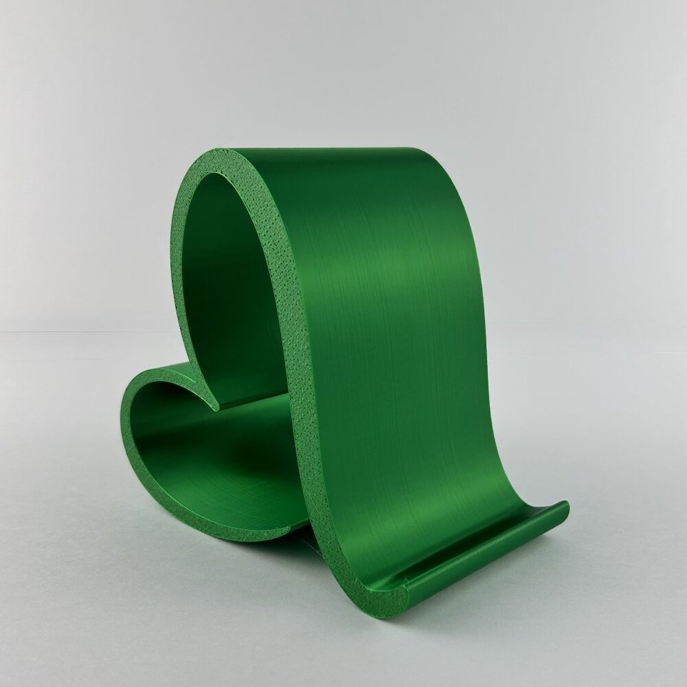 3D-Printed Heart-shaped Phone Stand/Holder in Green - NEW